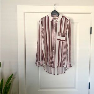 striped button-down shirt